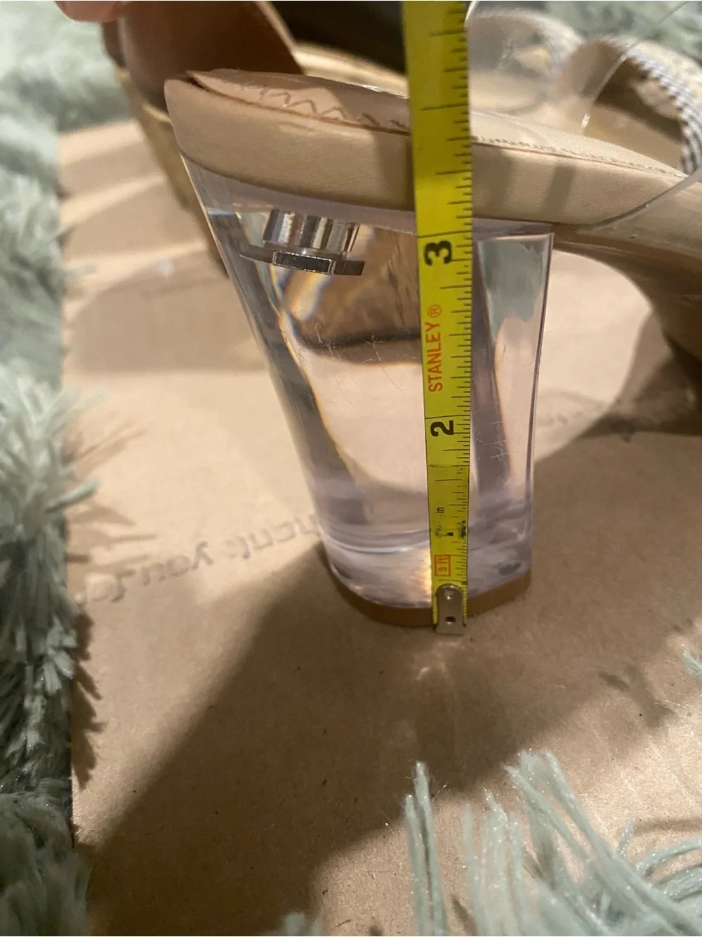 Nordstrom Clear-Strap Nude Block Heel Mule - Picture 6 of 6
